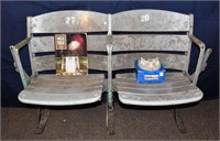 2 stadium seats believed to have come from Memoria