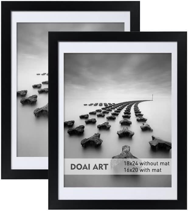 DOAI ART 18x24 Poster Frame Black 2 Pack