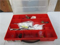 Electronics Components in Red Case