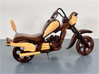 Wooden Hand Crafted Motorcycle 13" Model