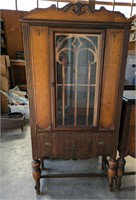 Antique china cabinet with glass door