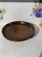Large Wooden Bowl- Chipped