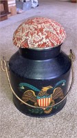 Decorated Millers Dairy Johnstown milk pail