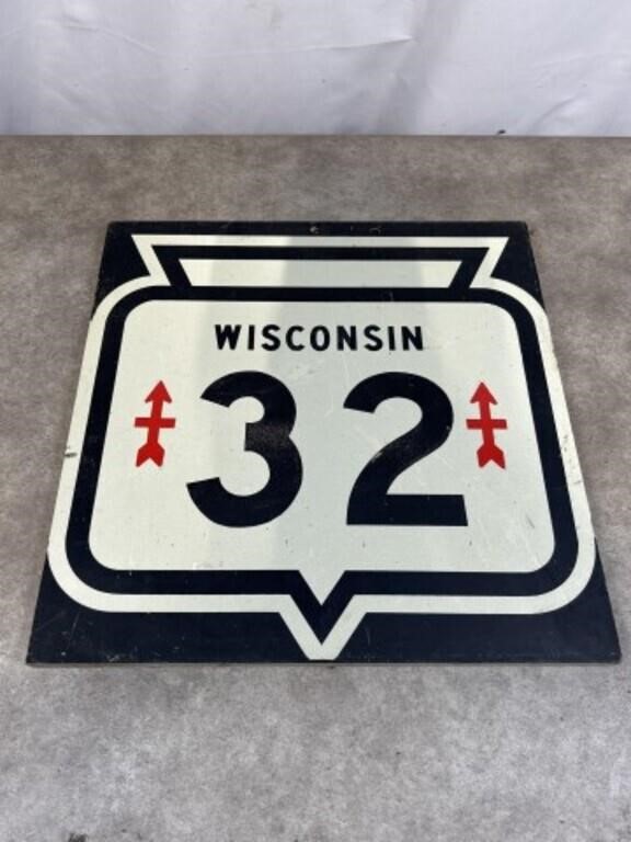 Wisconsin state route 32 road sign