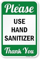 SmartSign - K-9879-EG-12x18 "Please - Use Hand Sa