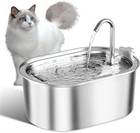 Cat Water Fountain Stainless Steel, 3,2L/108oz Pet