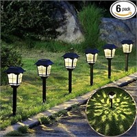 6 Pack Solar Lights Outdoor Garden, Solar Pathway