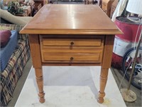 Maple Wood One Drawer End Table
