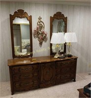 Dresser w/2 Mirrors - 78"L x 21"W x 31.5"H