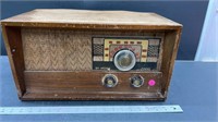 Vintage Wooden Radio 18" x 10" x 10" high.