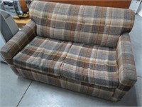 Plaid LoveSeat Hide-a-Bed