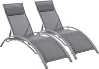 Leasbar Patio Chaise Lounge Chairs 2pk