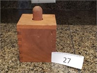 Small Wood Butter Mold - Square