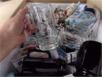 Box of mugs and glasses