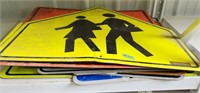 Bundle with assortment large road signs. 14 signs