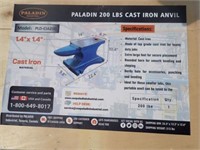 UNUSED 2024 Paladin 200 Lb Cast Iron Anvil
