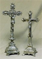 Silver Tone Altar Crucifixes.
