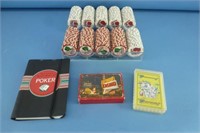 Poker & Card Lot: 2 Packs of Professional Clay