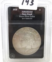 1935-S Peace silver dollar
