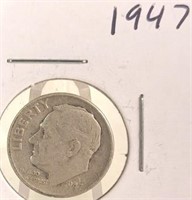 1947 Roosevelt Silver Dime