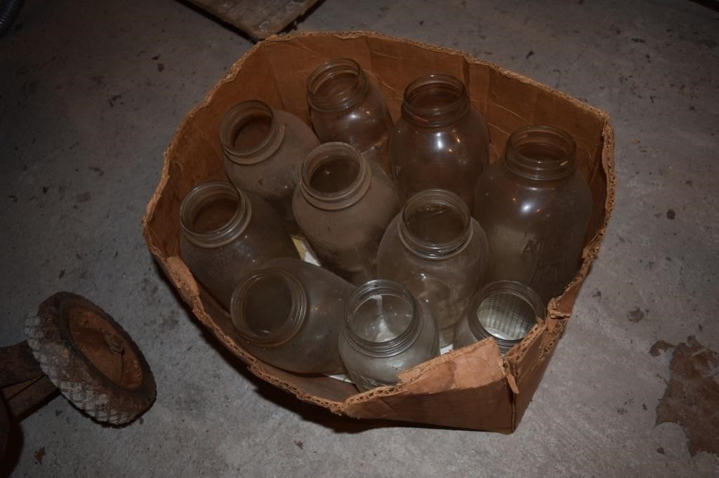 Box of Canning Jars (mostly 1/2" gallon)