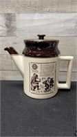 Vintage Canadian Abenakis Pottery Tea Pot 8" Tall