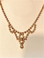 Vintage Rhinestone Wedding Necklace