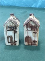 Vintage Cute Ceramic House Salt & Pepper Shakers