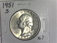 1951-S Washington Quarter