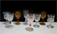 Mixed Lot Wine Glasses Goblets various colors