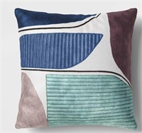 Color Blocked Abstract Pattern Square Pillow