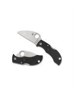Spyderco Black/silver Manbug Plain Folding Knife