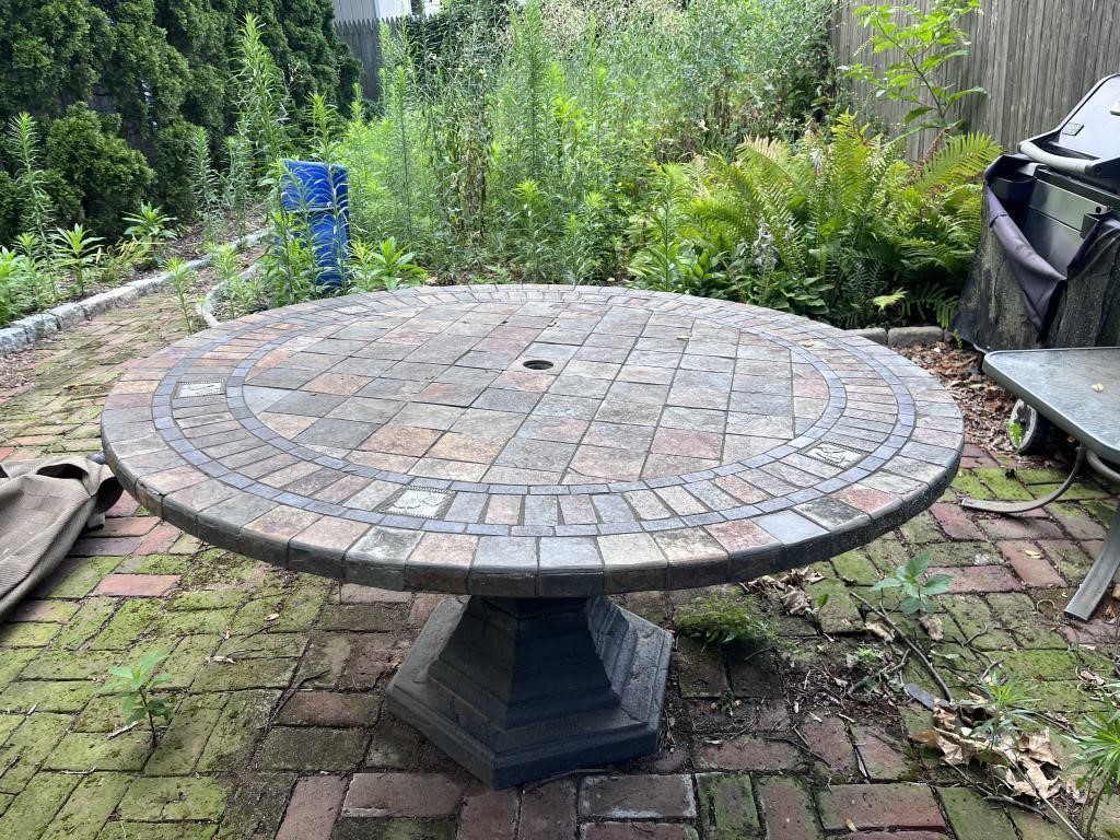 Mosaic Tile Top Patio Table