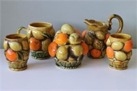 Inarco Fruit Pottery Condiment Set