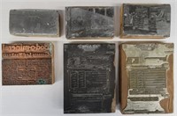 (6) Assorted Printing Blocks