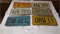 LICENSE PLATES 1970, 71, 72, 73, 74, 75