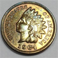 1904 Indian Head Penny AU/BU