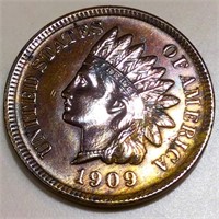 1909-S Indian Head Penny AU/BU Very Rare Date