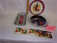 coke coasters/coke tray/plates