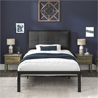 E9319  Grey Twin Bed with Under-Bed Storage