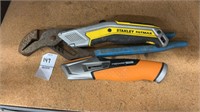 Razor knives and adjustable pliers