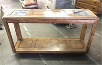 Sofa Table with Glass Inserts