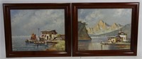 PAIR OF WATERSCENE PAINTINGS