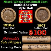 Lincoln Wheat Cent 1c Mixed Roll Orig Brandt McDon