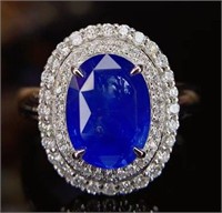 2.9ct Sri Lankan sapphire ring in 18k gold