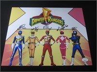 Power Rangers cast signed 11x14 JSA COA