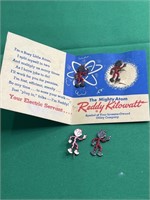 1955 Reddy Kilowatt Pins
