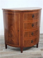 Demi-lune mahogany cabinet