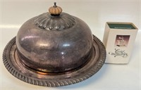 BIRKS SILVER PLATE COVERED BUTTER DISH