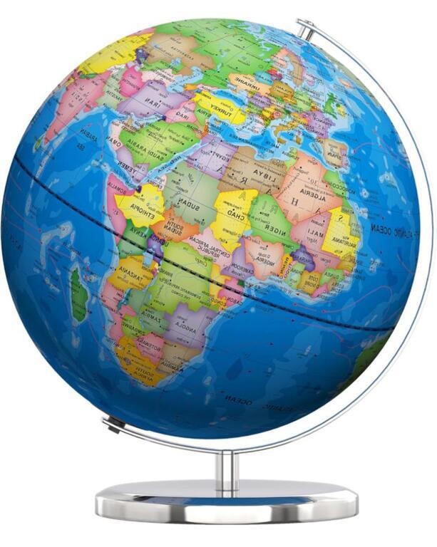 SOUNDANCE, 13 IN. WORLD GLOBE WITH STABLE METAL